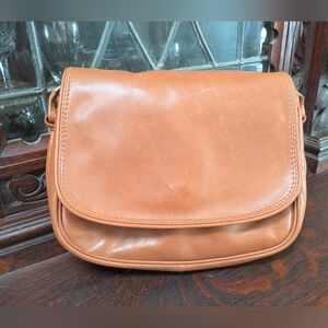 Peruzzi Leather Bag Crossbody Clutch Brown Soft Purse Dust Bag Italy 90s Vintage